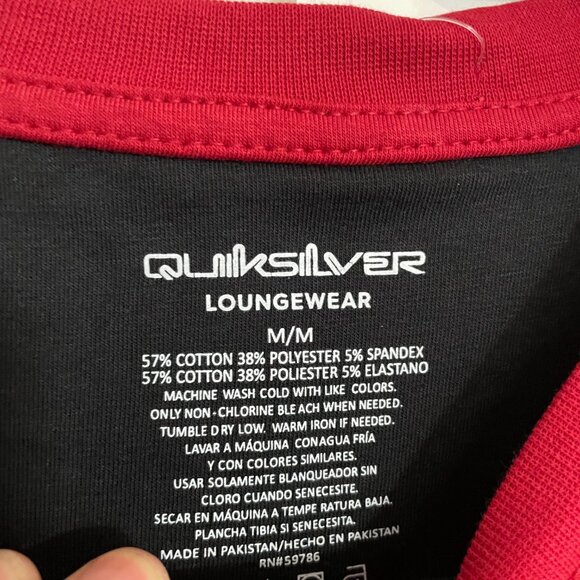 Quiksilver Everyday Pocket Red Women T-Shirt M - Picture 4 of 8